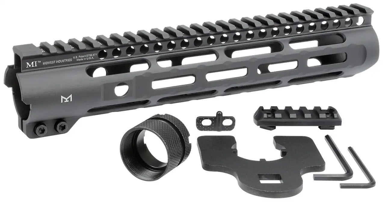 Slim Line One Piece Free Float Handguard, M-LOK MIDWEST INDUSTRIES