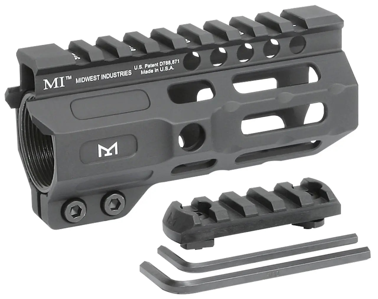 Combat Rail One Piece Free Float Handguard, M-LOK MIDWEST INDUSTRIES